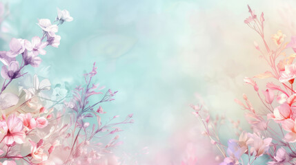 Fototapeta premium pink flowers in the garden