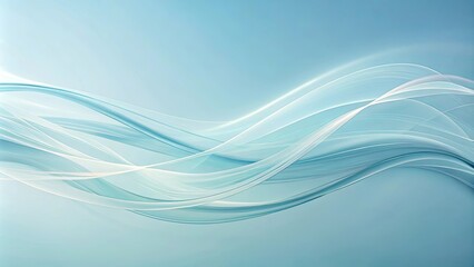Naklejka premium Abstract Background with Soft, Curving Light Blue and White Lines