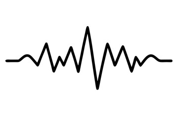 Sound wave icon, Sound wave audio vector, Sound wave sign