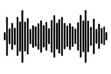 Sound wave icon, Sound wave audio vector, Sound wave sign