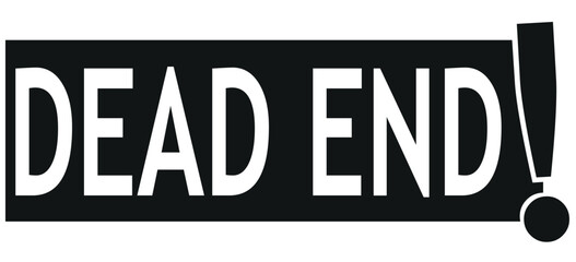  Dead end sign vector icon