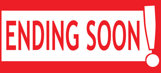  Ends soon vector icon background. 