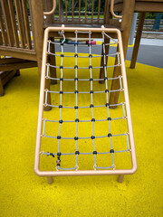 Playful Adventure: Climbing Net in a Children's Playground