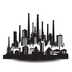 Fototapeta premium black urban building skyline silhouette