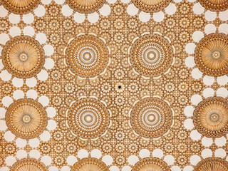 Ornate Arches and Ceiling Details of Hassan II Mosque in Casablanca, Morocco