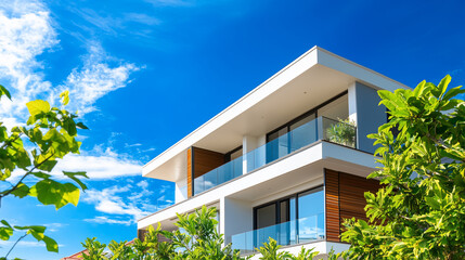 Australian Style Contemporary Residence Under a Clear Blue Sky, Featuring Modern Design and Spacious Layout