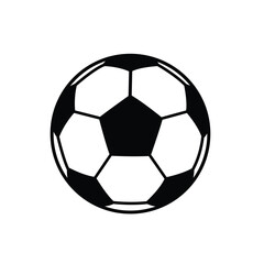 Soccer ball or football icon for sports apps and websites. Vector illustration.
