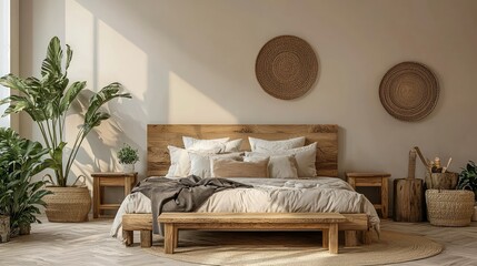 Simple Elegant Bedroom Decor with Natural Elements