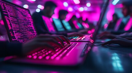 Cybersecurity workshop tech hub digital learning night scene online safety