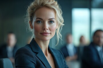 Fototapeta premium Confident Businesswoman Portrait Corporate Professional Female Leader Successful Entrep