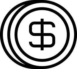 Dollar Currency Line Icon