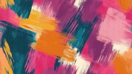 Obraz premium Brushed painted abstract background with vibrant colors and textured strokes ideal for textile design wallpapers and art prints