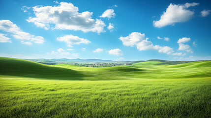 Fototapeta premium Extreme green grass and sky