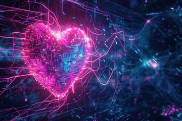 Beautiful greeting card with bright holiday composition for happy and joy celebrate valentines day