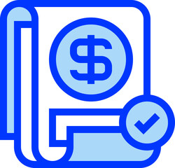 Invoice Approval Filled Line Icon
