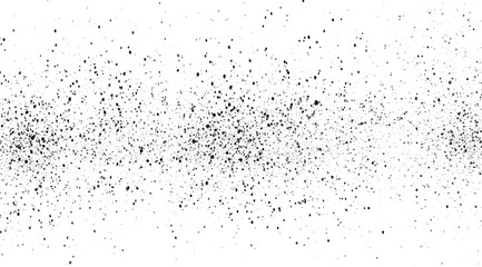 Graphic design element halftone style concept for banner, Black noise stipple dots halftone pattern on white horizontal background, 