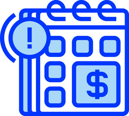 Payment Reminder Filled Line Icon