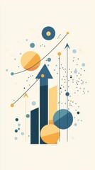 Obraz premium Minimalistic Business Graph Illustration Design