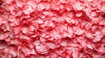 4月から6月の春のウェディングに最適なピンクのアジサイの花びらを背景にした写真