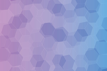 Hexagon pattern vector illustration in gradient blue and purple colors.