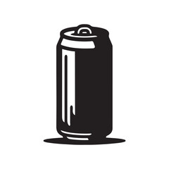 Beer, soda can icon Soda Drink icon Drink can silhouette vector isolated on white background