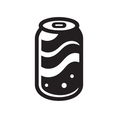 Beer, soda can icon Soda Drink icon Drink can silhouette vector isolated on white background