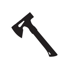 Camping Hatchet Axe Silhouette Vector Illustration