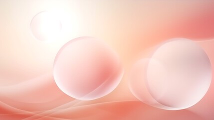 Abstract Pastel Pink Background With Spheres