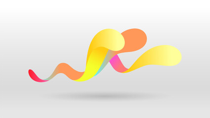 Soft motion wave element abstract vector background