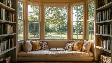Cozy Farmhouse Reading Nook with Natural Light