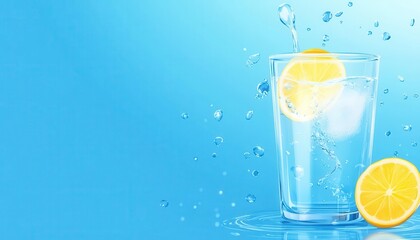 Electrolyte graphic with blank area for hydration text, nutrition template, balancing elements