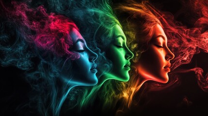 Three Women in Smoke