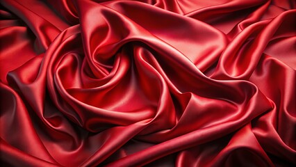 Obraz premium A Dramatic Abstract of Deep Red Silk Draped Fabric, Flowing and Soft, With Delicate Light Reflections