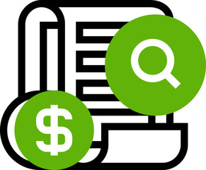 Invoice Search Line Icon