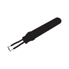 Fototapeta premium Cordless Hot Staple Plastic Welding Repair tool Silhouette Vector Illustration