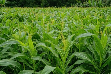 Obraz premium Panoramic close-up of densely grown microgreens with visible roots, representing sustainable agriculture and healthy eating concepts. Beautiful simple AI generated image