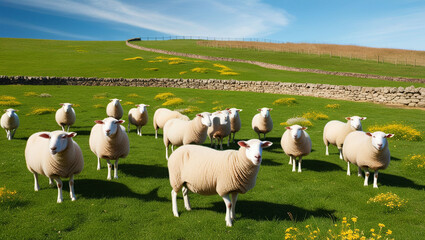 Obraz premium Sheep on pasture