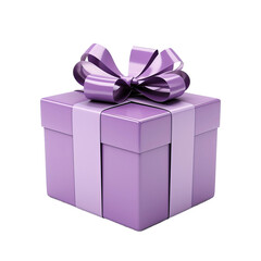 Fototapeta premium purple gift box isolated on white