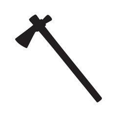 Hammer T-Hawk Axe Silhouette Vector Illustration