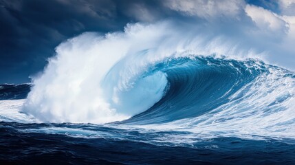 Fototapeta premium Massive Wave Crashing in the Ocean