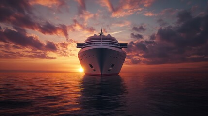 Cruise Ship at Sunset