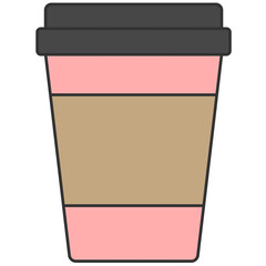 light pink coffee cup icon