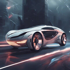 Obraz premium futuristic car background illustration