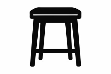 Stool Silhouette,  Bar Stool Icon Vector Design