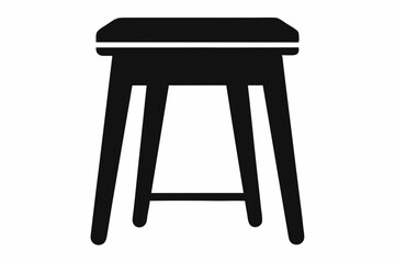 Stool Silhouette,  Bar Stool Icon Vector Design