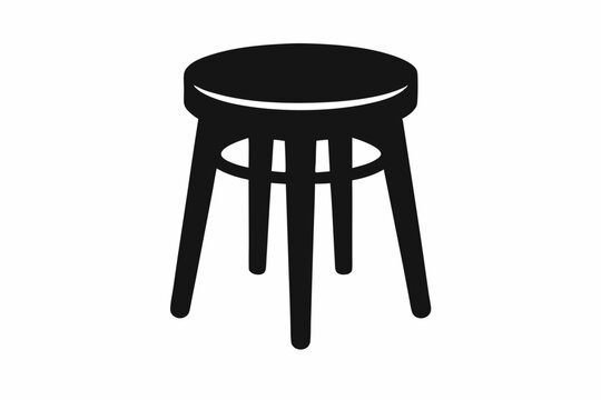 recommend clip art: Stool Silhouette,  Bar Stool Icon Vector Design