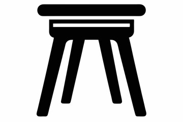 Stool Silhouette,  Bar Stool Icon Vector Design