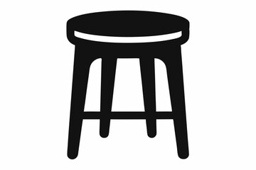 Stool Silhouette,  Bar Stool Icon Vector Design