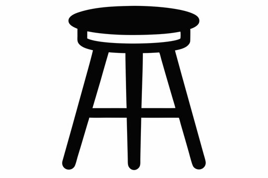 recommend clip art: Stool Silhouette,  Bar Stool Icon Vector Design