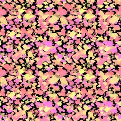 Abstract bright paint blobs - fashionable colorful camouflage - seamless raster texture for textile or wrapping design